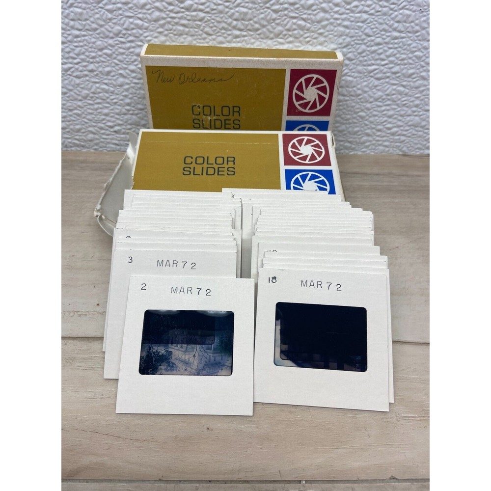 Vtg Mar 1972 New Orleans Family Vacation Color Slides Lot Of 35